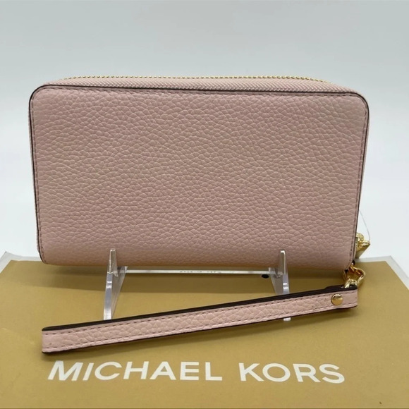 Michael Kors Large Flat MF Phone Case Wallet Light Pink - Picture 4 of 9